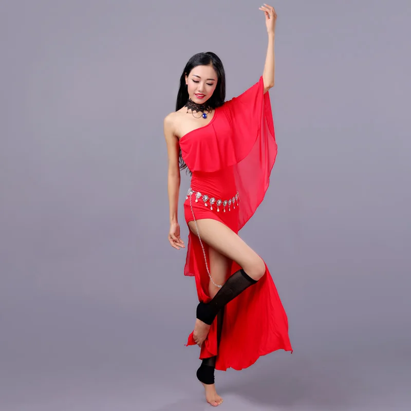 Costume de spectacle de printemps rouge pour femmes âgées, couleur Pure, Modal, danse du ventre, vêtements de spectacle sur scène, Tianchao Wuji Home Direc