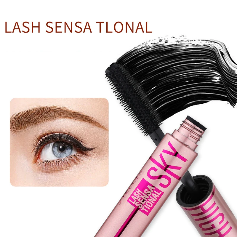 4D Silk Fiber Lash Mascara Lengthening Thick Curling Waterproof Mascara No Fading 24h Lasting Eye Lashes Brush Enhance Eyelashes