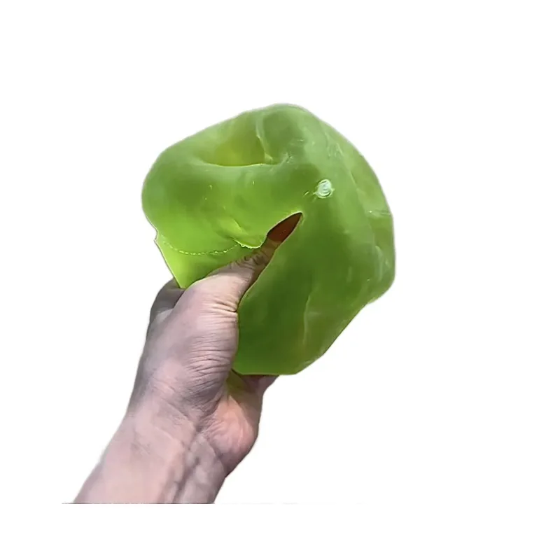 Simulated Green Ice Cube Handmade Squishy Toy, Sensory Soft Squeeze Fidget, Anxiety Relief Desk Accent for Adults Small Gift - view 5