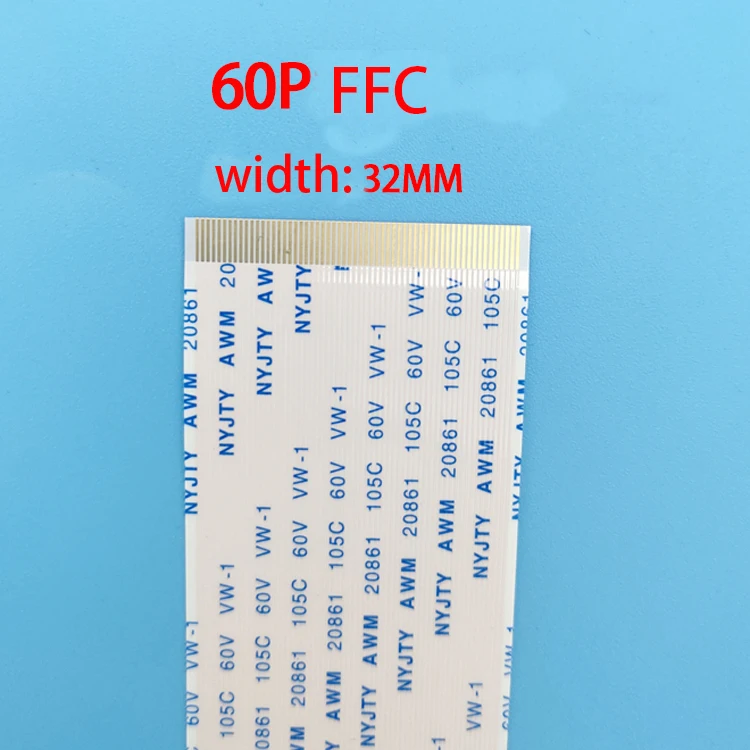 60Pin w/ Hook AWM 20706 / 20861 105C 60V VW-1 FFC Ribbon Cable 60PIN FFC 60PFFC 60P Logic board T-CON FFC line Various lengths