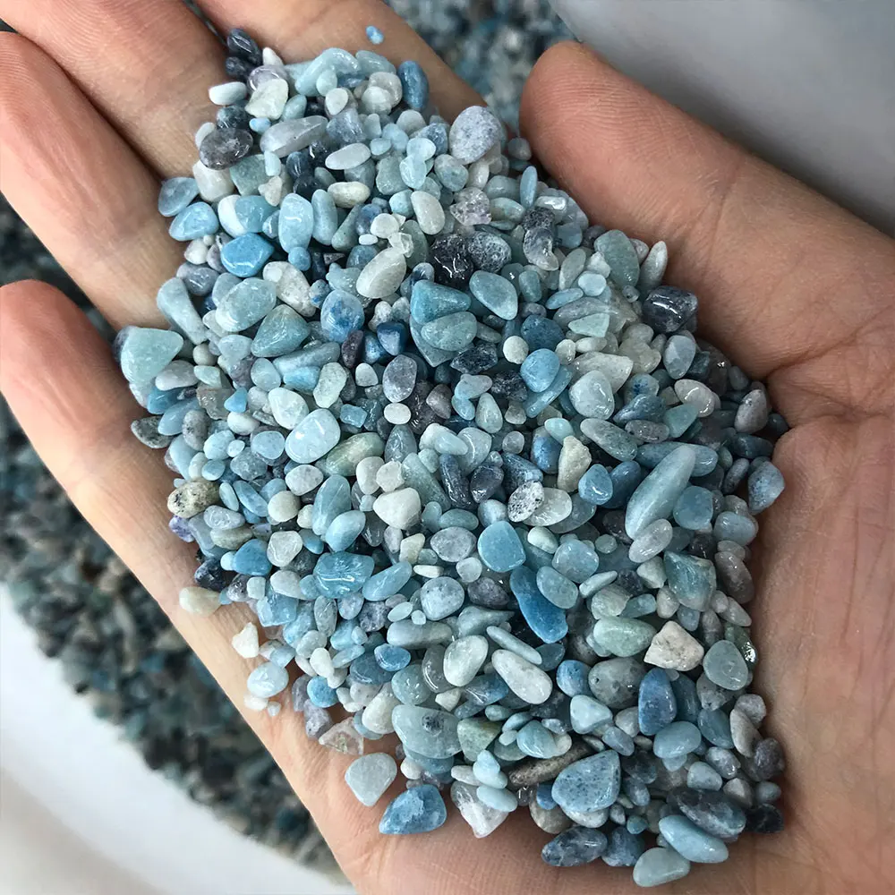 Natural Stone Crystals Blue Apatite Aquamarine Mini Chips Crystal Stones Gravel Minerals Quartz Gemstone Home Decor Aquarium DIY
