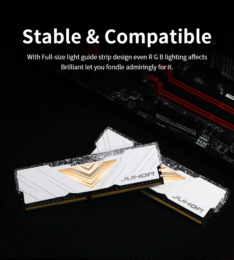 JUHOR Memoria Ram RGB DDR4 8GBX2 16GBX2 3200MHz 3600MHz 키트 듀얼