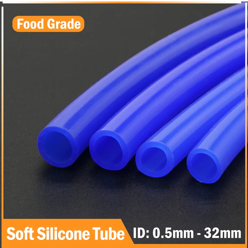 

1/3/5/10M Blue Food Grade Silicone Rubber Hose ID 0.5~32mm OD 1~38mm Flexible Garden Rubber Hose Aquarium Soft Tubing Pipe