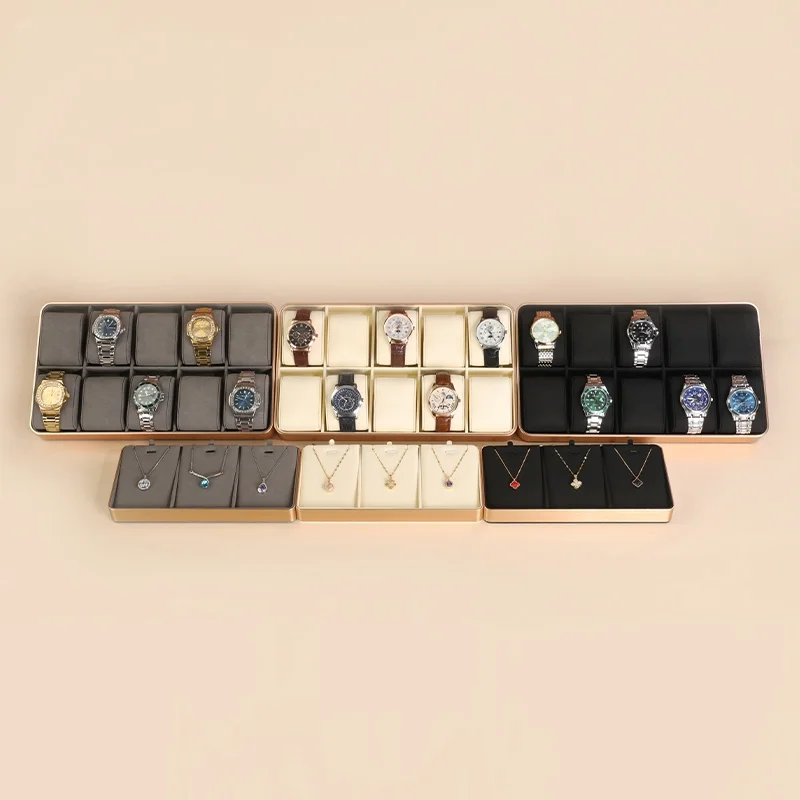 

New Metal Watch Display Tray Necklace Ten-Position Stand Jewelry Organizer for Home Decoration Jewelry Organizer Tray For Shop