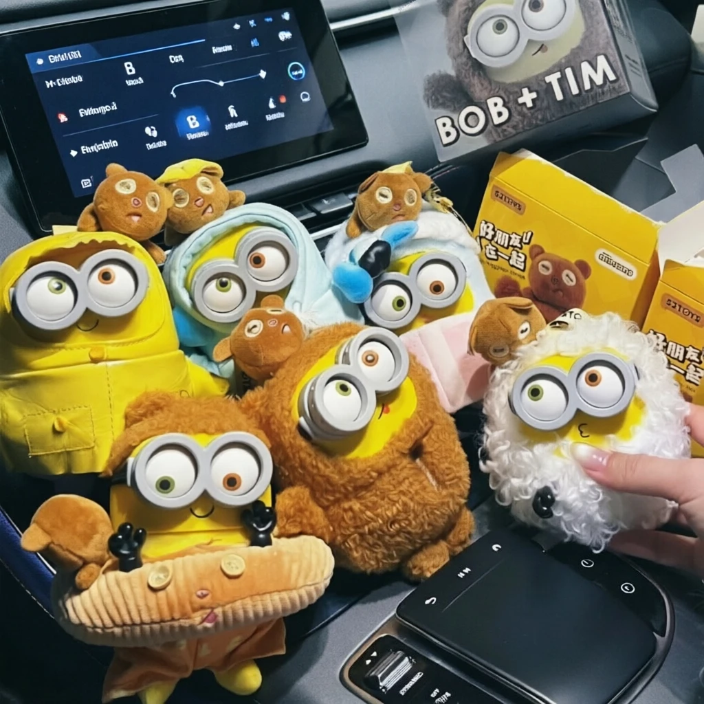 52TOYS Bob&Tim Minions Better Together Blind Box Cute Doll Keychain Ornament Trendy Figure Toy Mystery Box Surprise Gift Fans