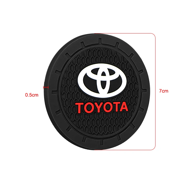 1/2 قطعة كوستر تصفيف السيارة عدم الانزلاق وسادة حامل أكواب الماء حصيرة لتويوتا كورولا يارس Rav4 أفينسيس أوريس كامري سيكويا C-hr 86