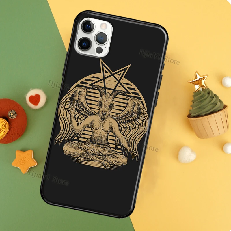 Pentagram Baphomet Satan Case For Apple iPhone 13 12 Mini 11 14 Pro Max XS X XR 6S 7 8 Plus 5S SE 2020 Phone Cover