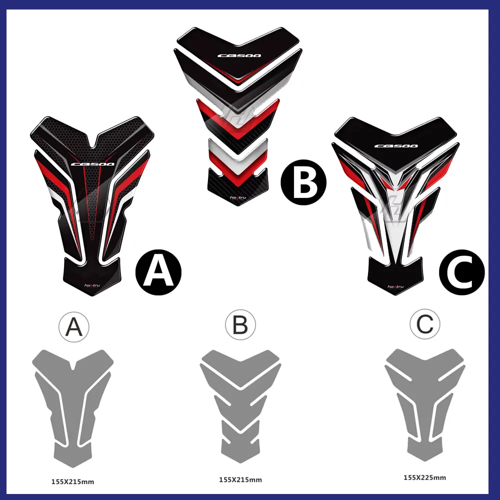 

Motorcycle accessories For Honda CB500 CB 500 CB500X CB500F Tank 3D Motorcycle Tank Pad Protector Stickers