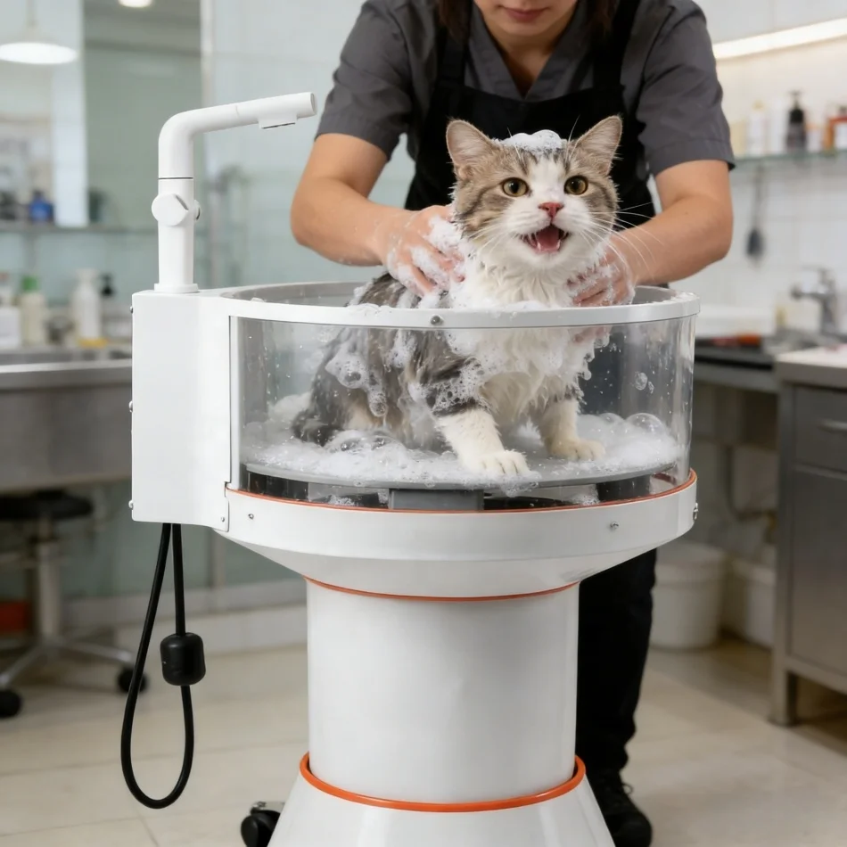 

Cat Spa Bathtub Built-in SPA Function Bath Acrylic Eco-Friendly for Cats