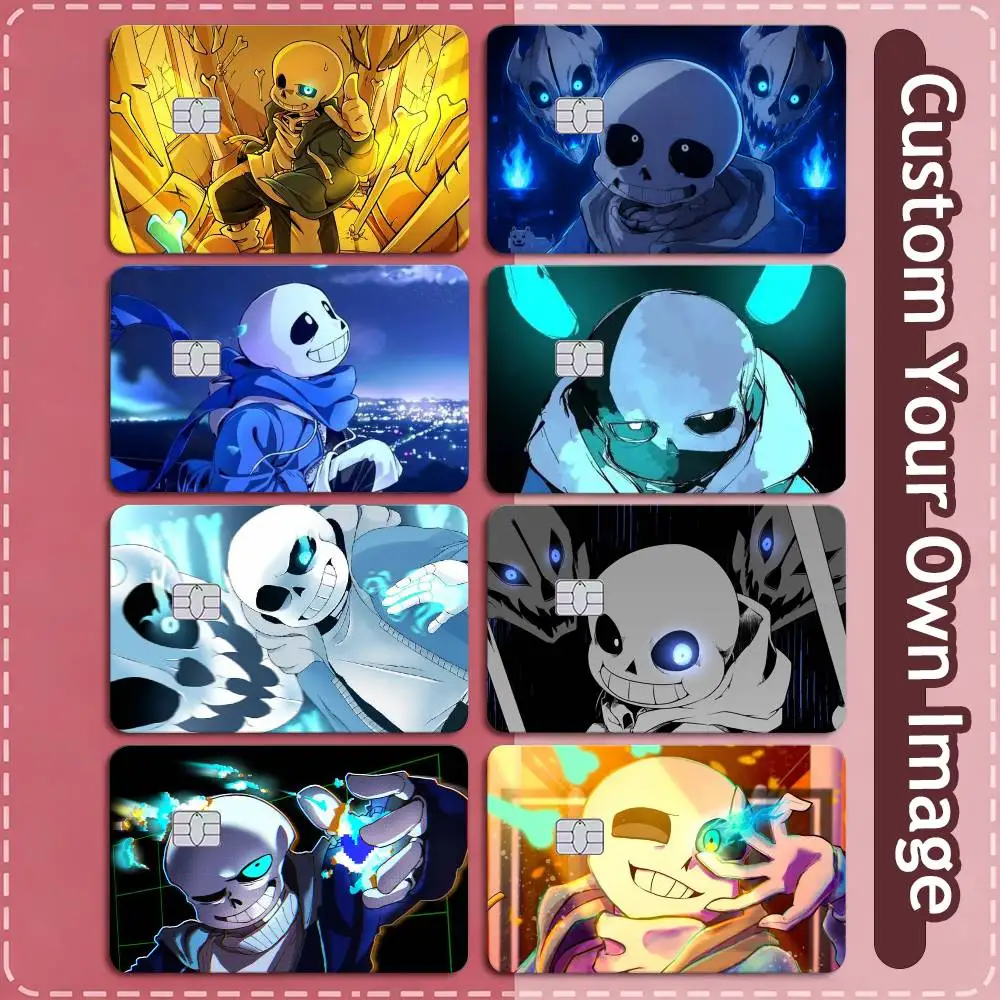 U-Undertale S-Sans  Credit Card HD Stickers Small Chip Waterproof Sticker Game Card Decal Gift