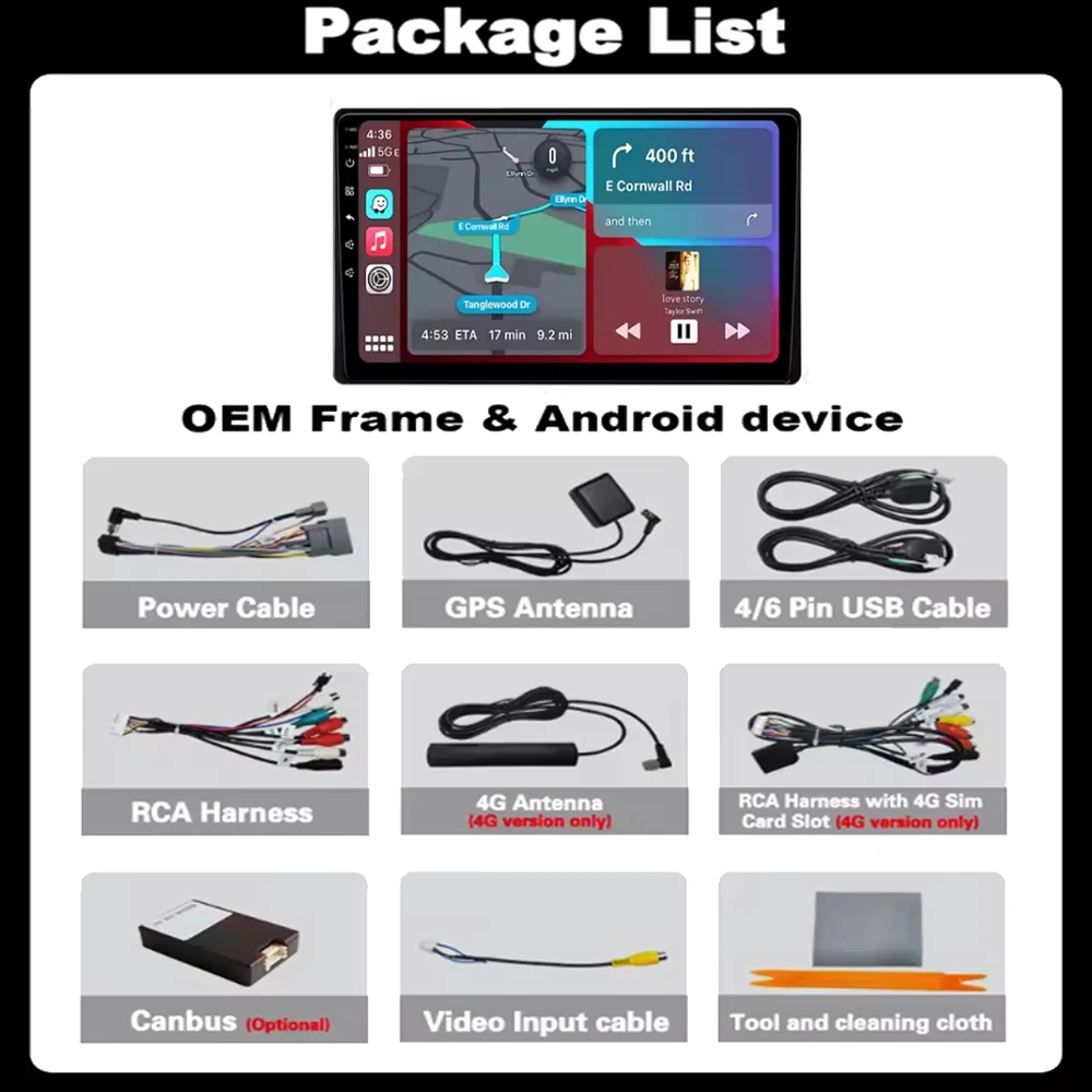 Android 16 For Toyota Auris Corolla Altis Hybrid E170 E180 2016-2018 Car Radio Stereo GPS Navigation Multimedia Player Wireless