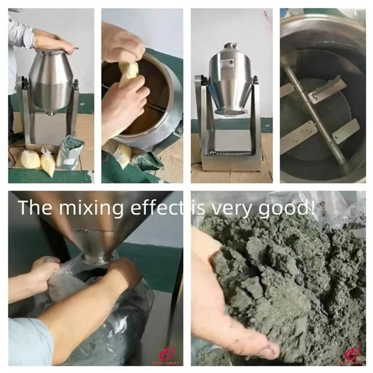 Liquidificador profissional de alta velocidade tipo W, cone duplo, pó seco industrial, misturador de tambor rotativo, máquina liquidificador