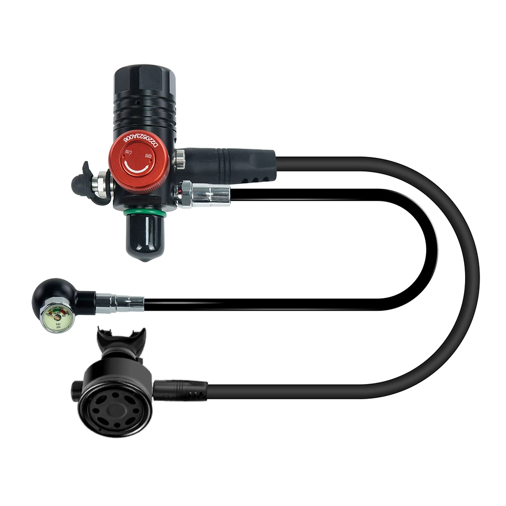 

DEDEPU Scuba Diving Aluminum Alloy First-Stage Regulator, Al-alloy Second-Stage Regulator,Extended Pressure Gauge for M18*1.5