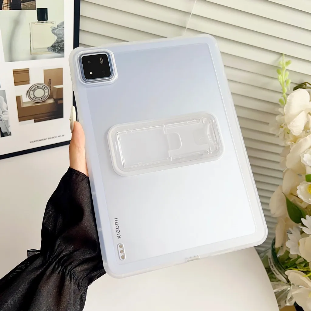 

With Stand Case For Xiaomi Pad 6S Pro 12.4 inch Shockproof Acrylic Tablet Stand Back Cover