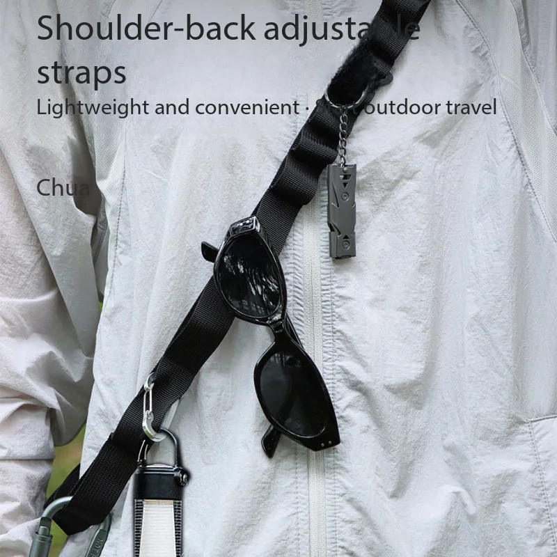 Outdoor Multifunctional Six Piece Hiking Mountaineering Daily Tool Cup, Rope Sorting Bottle, Whistle Hanging Buckle Supplies