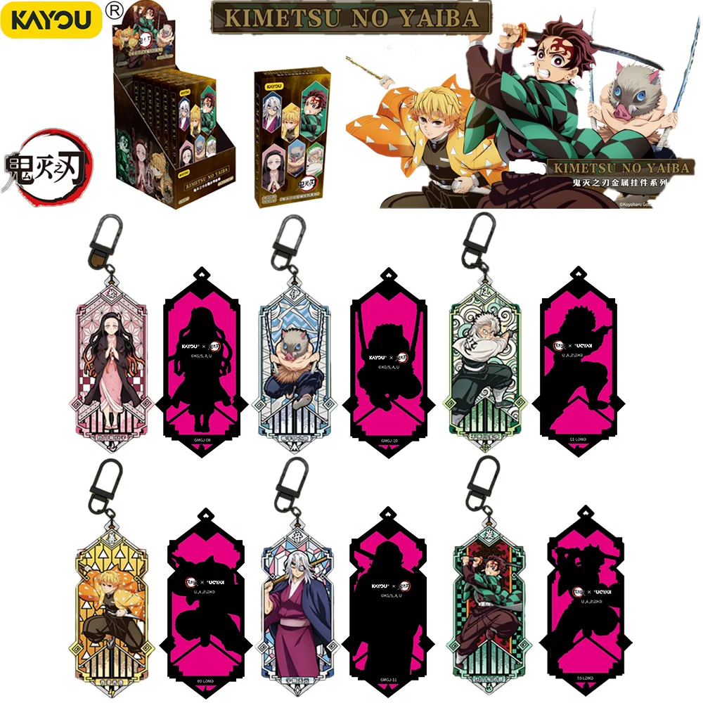New Genuine Kayou Demon Slayer Kimetsu No Yaiba Metal Keychain Anime Collectible Pendant High Quality Surprise Gift