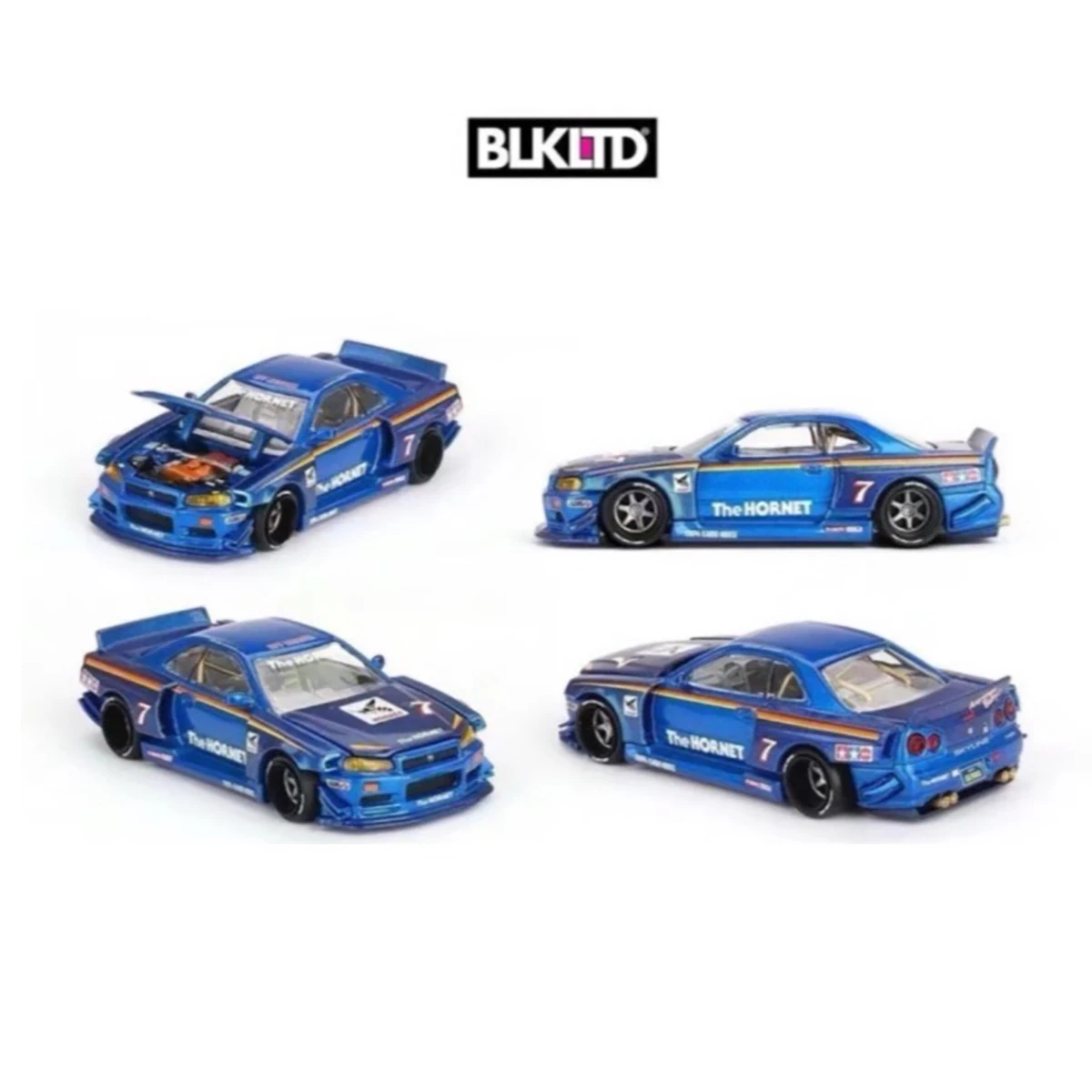 

KAIDO HOUSE Nissan Skyline GTR R34 BLKLTD Tamiya The Hornet MINIGT 1:64 True Scale Miniatures Alloy Diecast Car Model Collection