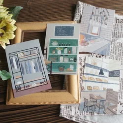 15pcs Draw A Small Shop Casually Design As Post Card Gift Greeting Gift Card Party Invitation Scrapbooking Use
