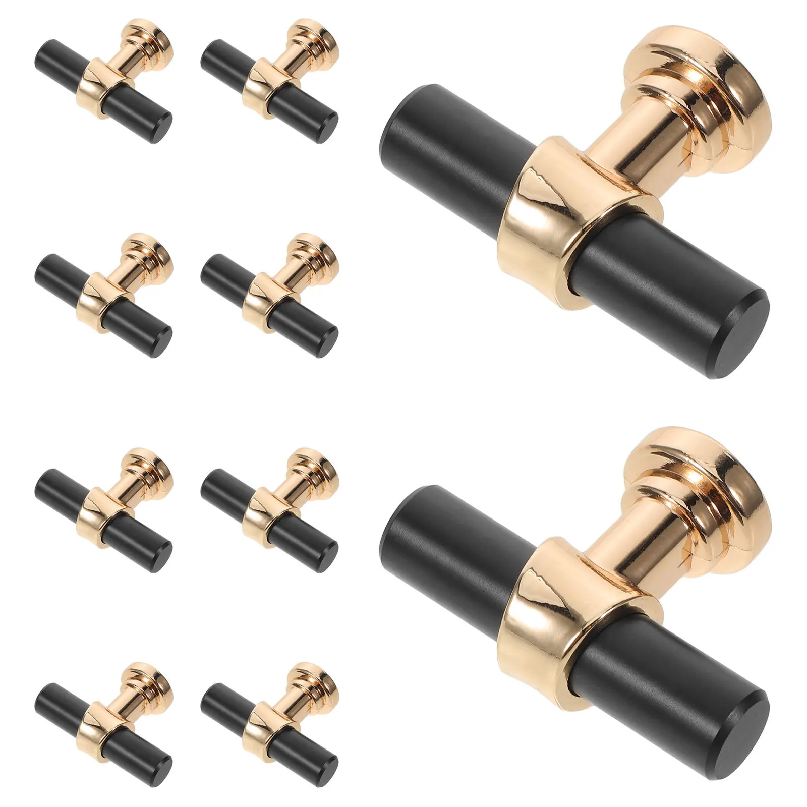 10 قطعة سبائك سوداء أنيقة مقبض كابينة مخرش المقابض الصغيرة ثقب واحد المطبخ مضمد درج يسحب خزانة الأجهزة #6