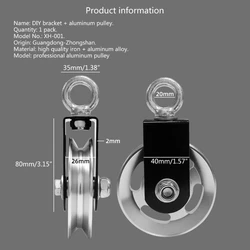 Accesorio de Cable de Fitness silencioso, polea de aluminio para ejercicio, ruedas de bloque de arranque, accesorio DIY Q81C, XH-001