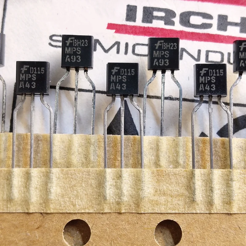 100% original MPSA43 MPSA93 A43 A93 Low Power Triode TO-92 High Counter Pressure Audio Tube