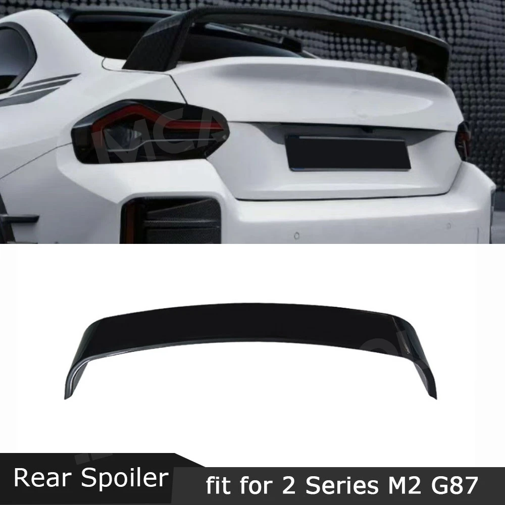 

JMCARCOOL Carbon Gloss Black Rear Spoiler Wing Trunk Lid Cover Rear Duck Spoiler Wing Car Stylling For BMW 2 Series M2 G87 2023+