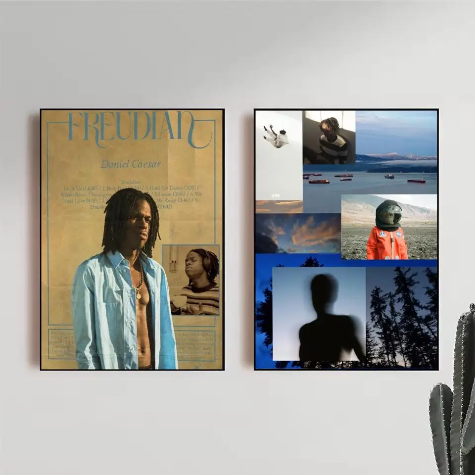 Singer D-Daniel Caesar Poster Trendy Wall Art Good Sticker Printed on PP Paper for Coffee Office Bar Decoration Best Gift