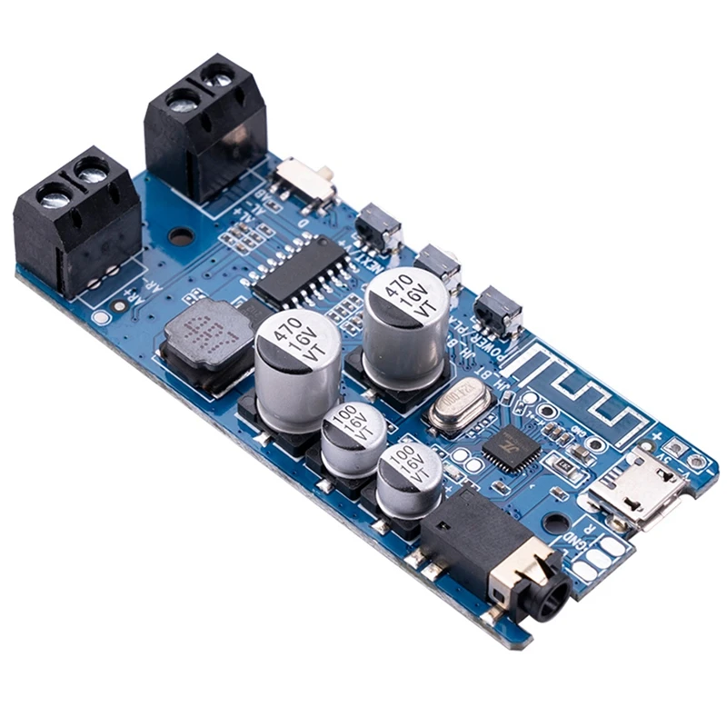 Bluetooth V5.0 Stereo Power Amplifier Board Digital DIY Power Amplifier Board Mini Microphone Power Amplifier Board