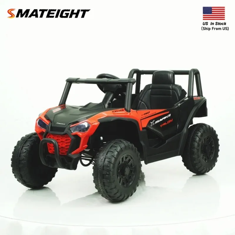 รถยนต์ไฟฟ้าสำหรับเด็ก 12V, รถของเล่น UTV สำหรับเด็กวัย 3-5 ปี พร้อมรีโมทคอนโทรลและเข็มขัดนิรภัยแบบสามจุด