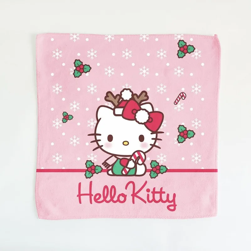 Hello Kittys Absorbent Towel Anime Christmas Cartoon Cute Girls Wipe Hand Face Towel Handkerchief Baby Bathing Feeding Washcloth