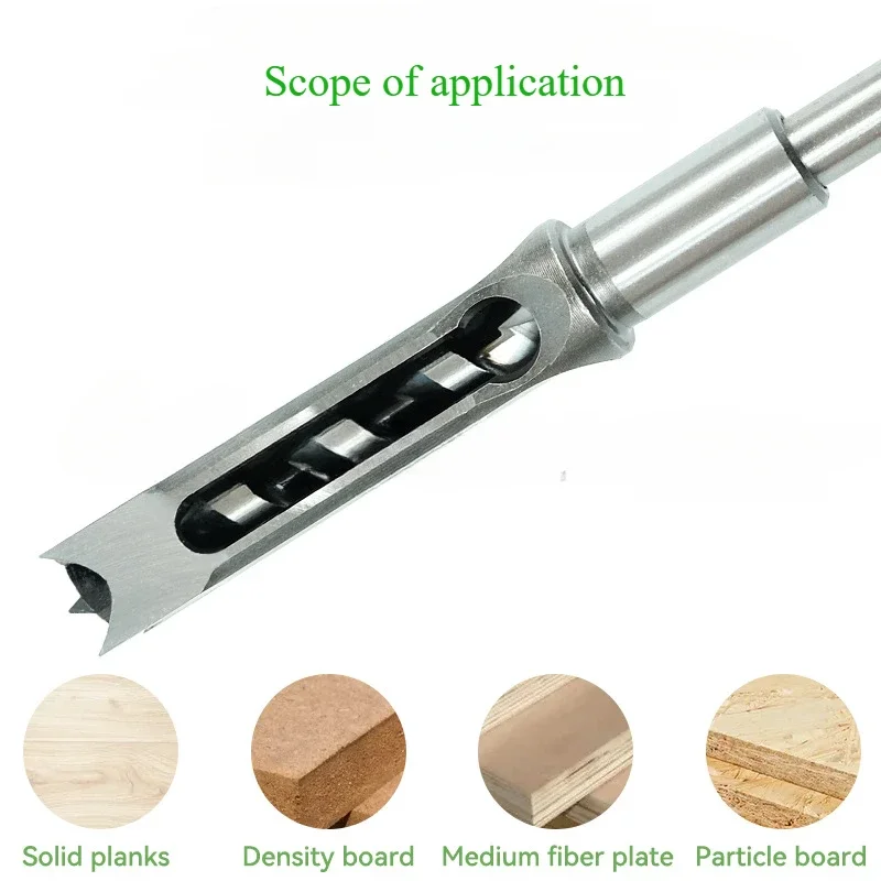 Steel Square Hole Drill Bit Set | 12.7mm Round Shank, Self-Centering, High Smooth Surface Finish | Suitable for Wood & Metal