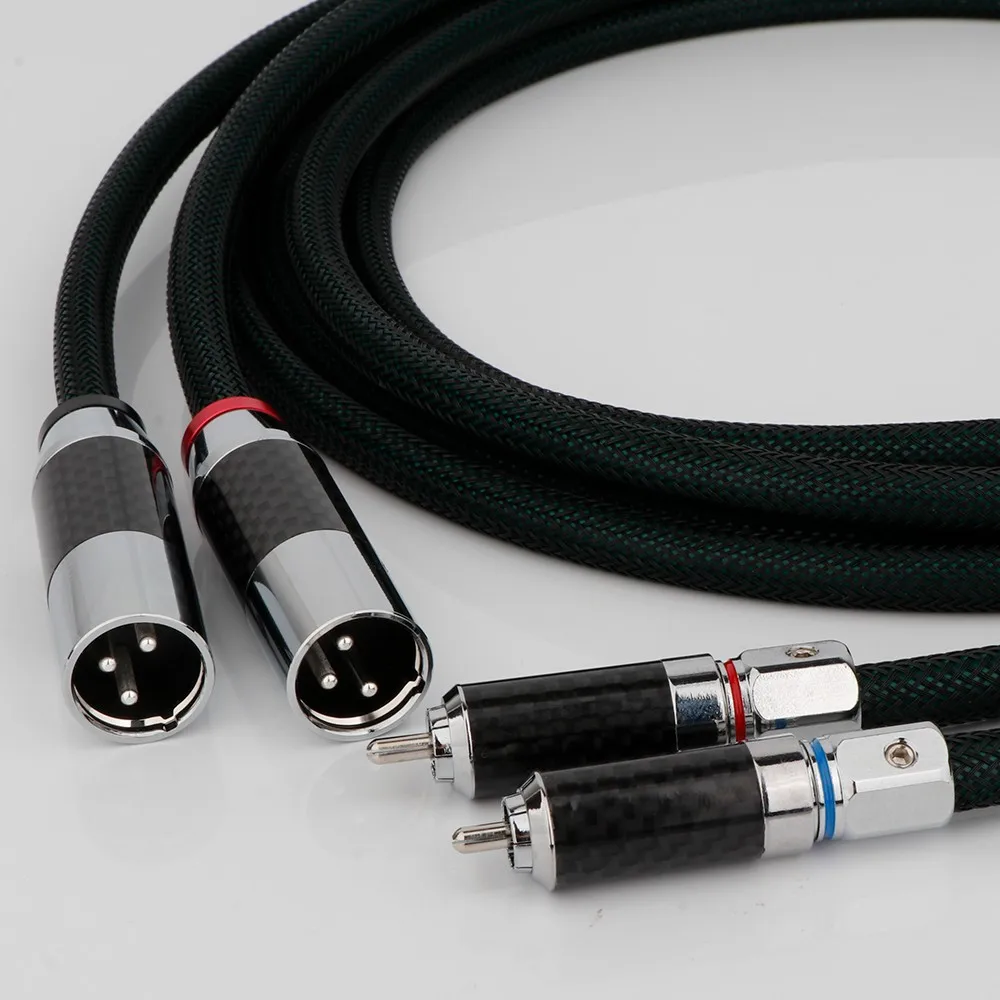 

HI-End Copper Silver Mixed RCA To XLR Male Female Balanced Audio Cable HIFI XLR Cable