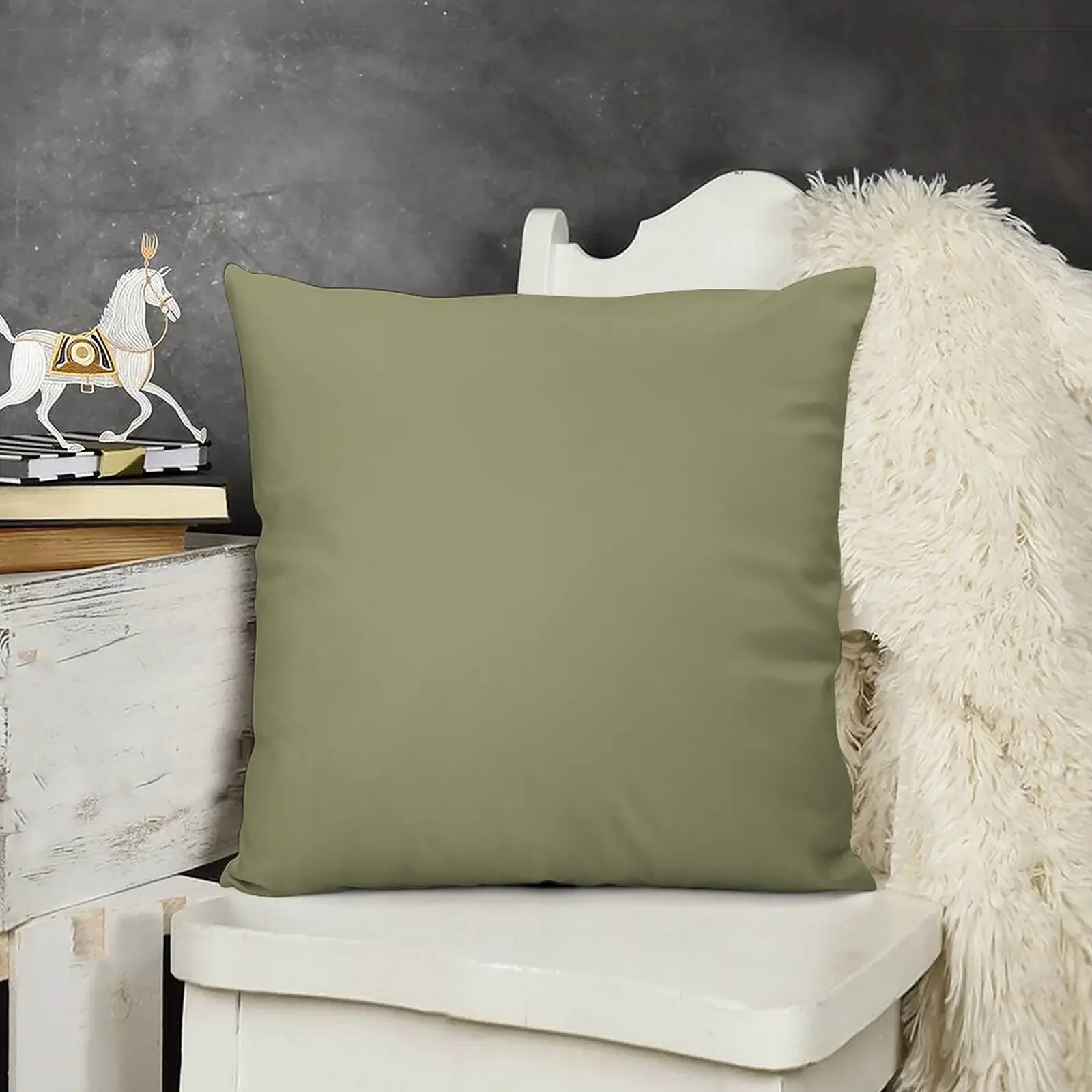 

Olive Green Solid Color Throw Pillow Decorative Sofa Cushions Rectangular Cushion Cover Luxury Sofa Cushions pillow