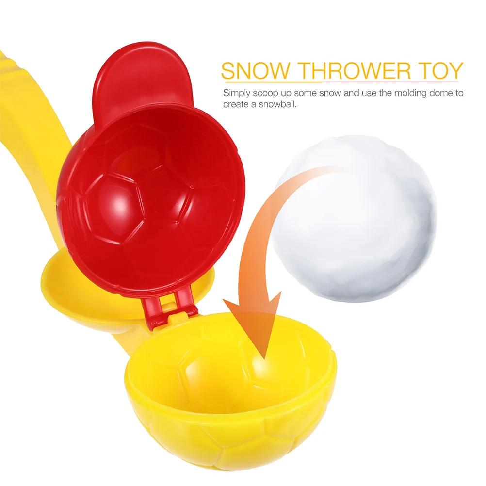 4 Pcs Snow Thrower Model Kids Toys Clamp Snowballs Making Suite Launcher ABS Exquisite Workmanship Safe Eco Friendly High