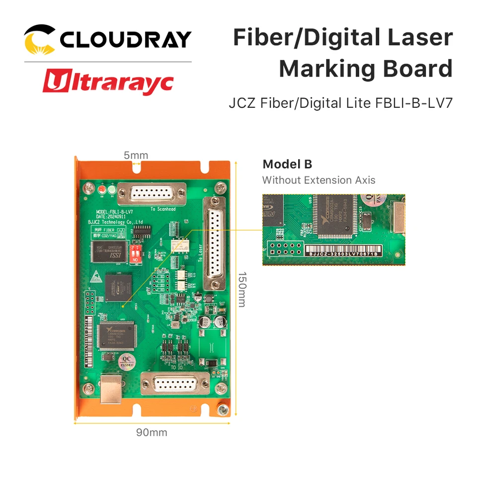Laser Marking Board Original BJJCZ FBLI-B-LV7 Ezcad Software for