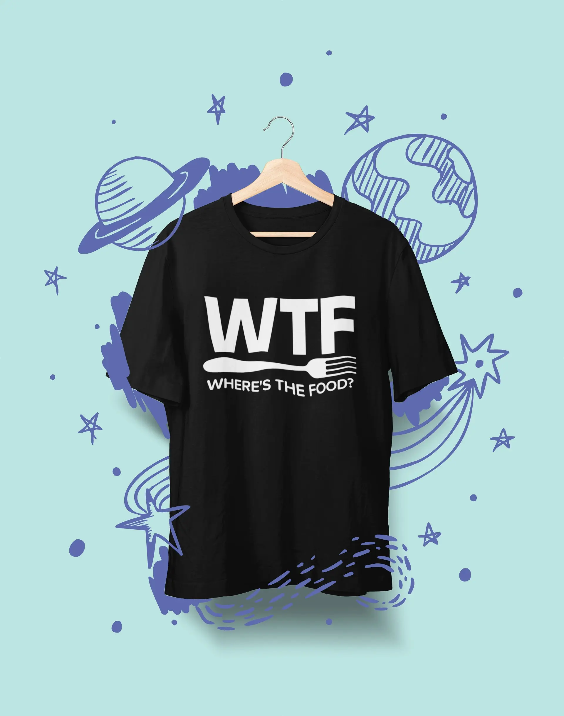 WTF Where's The Food Funny T Shirt