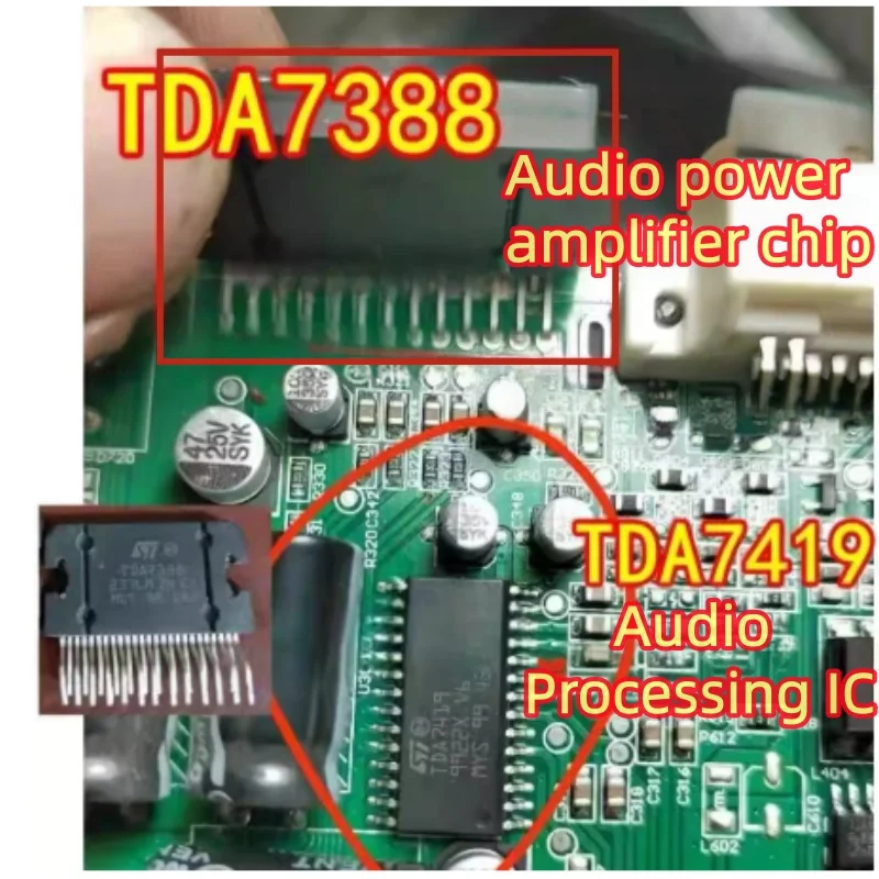 5pcs/lot TDA7388 YD7388 CD7388 is suitable for Kia K2 car audio amplifier TDA7419 audio processing IC chip