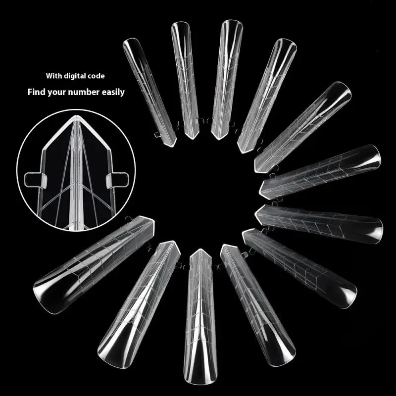 Full Cover Dual Forms Nails Mold 120pcs False Tips Quick Building UV Gel Acrylic Nail Mold Nail System Shaping Extension Top