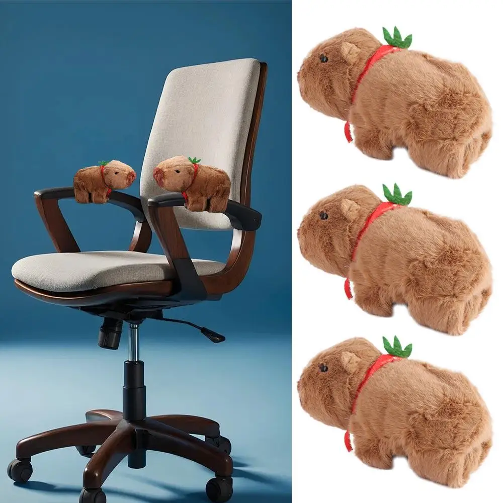 カピバラリストサークルぬいぐるみ、ぬいぐるみ、ふわふわ漫画、楽しいポップサークル、茶色、柔らかく、かわいい