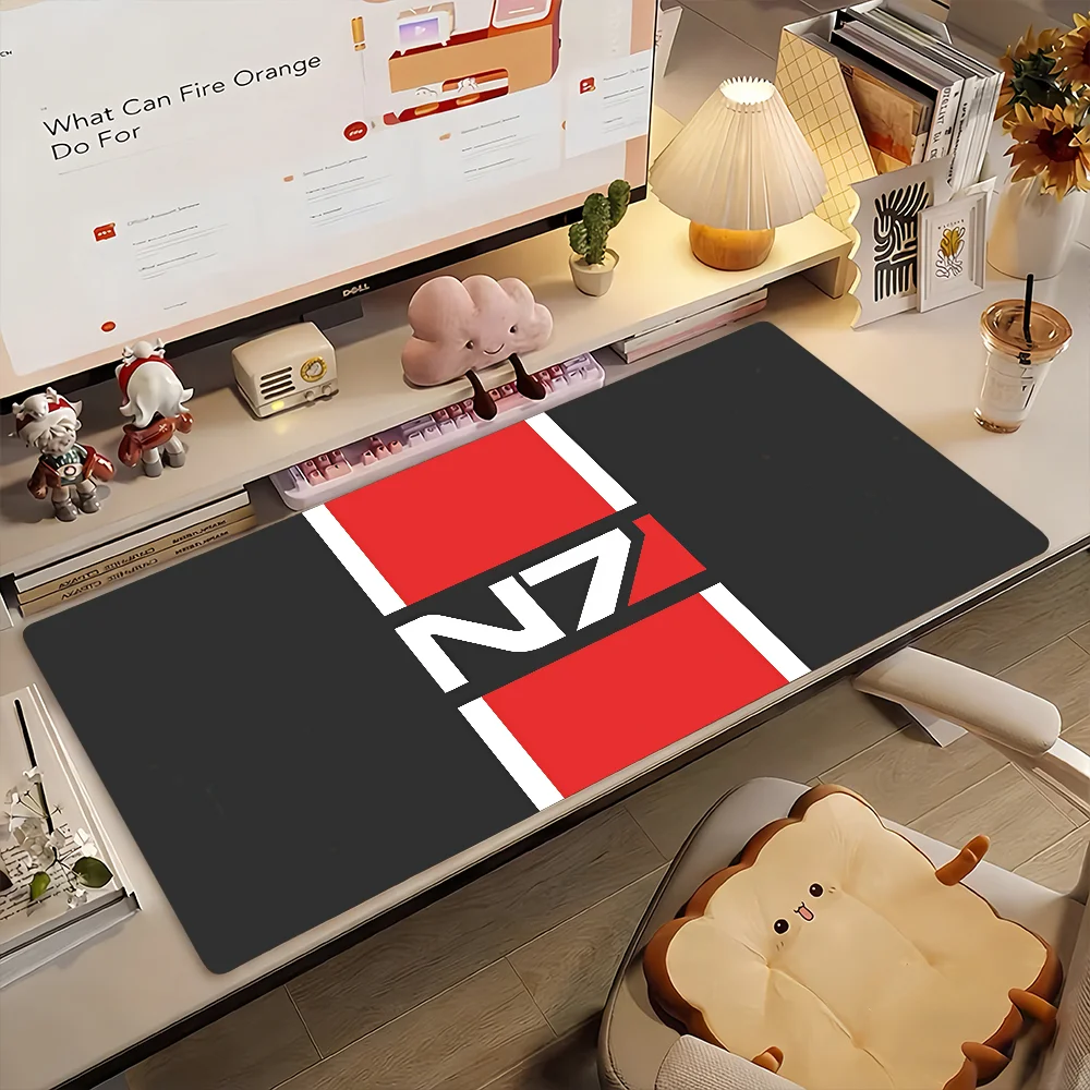 M-Mass E-Effect N7 Mouse Pad Non-slip Locking Edge DeskMat PC Laptop Accessories Rubber Office Keyboard Large Game XXL Carpet