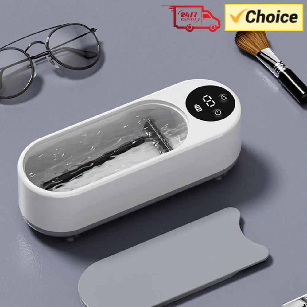 Ultrasonic Silver Gold Cleaner High Frequency Vibration Glasses Cleaner Makeup Brush Cleaner USB Rechargeable for Ring Necklaces