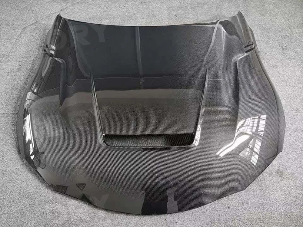 High Quality Carbon Fiber Material Engine Hood Bonnet Front Bumper Hood for Toyota Supra 2019 - 2020 FRP Car Styling