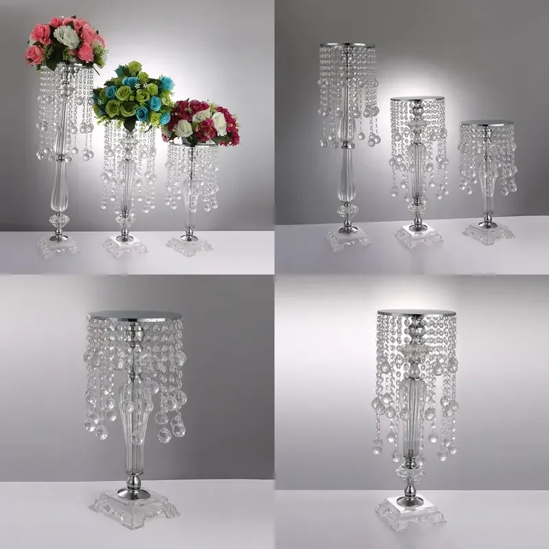 for Crystal Flowers Wedding Table Decoration Centerpiece
