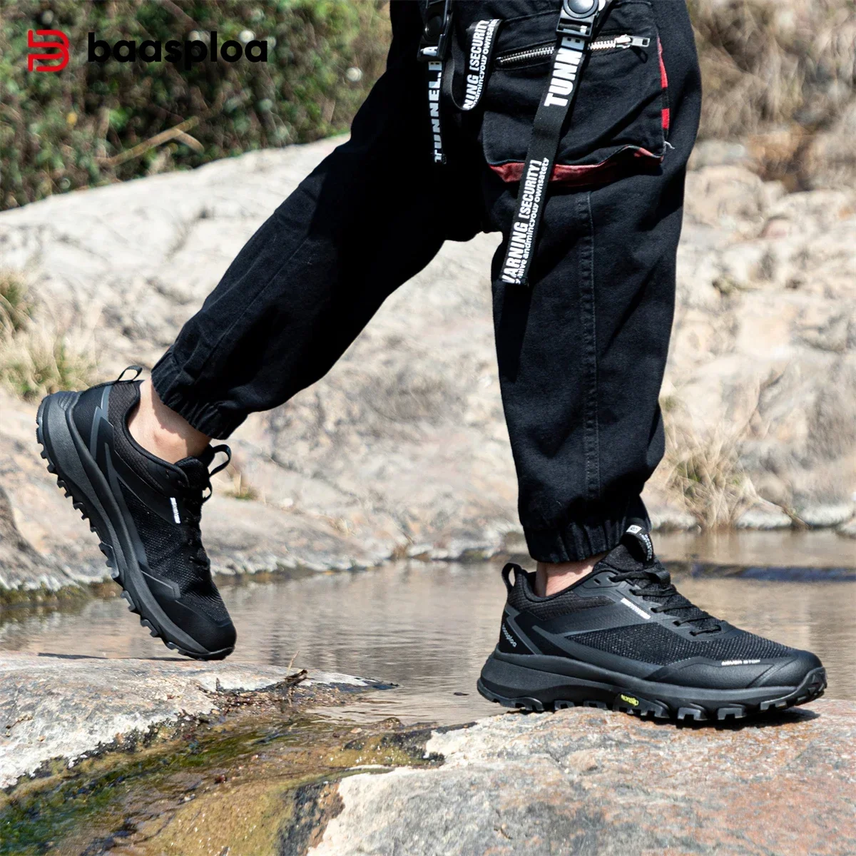 

Bassploa Men Hiking Shoes New Fashion Lightweight Outdoor Sneakers Men Walking Shoes Comfort Non-Slip Wear Resistant Outdoor
