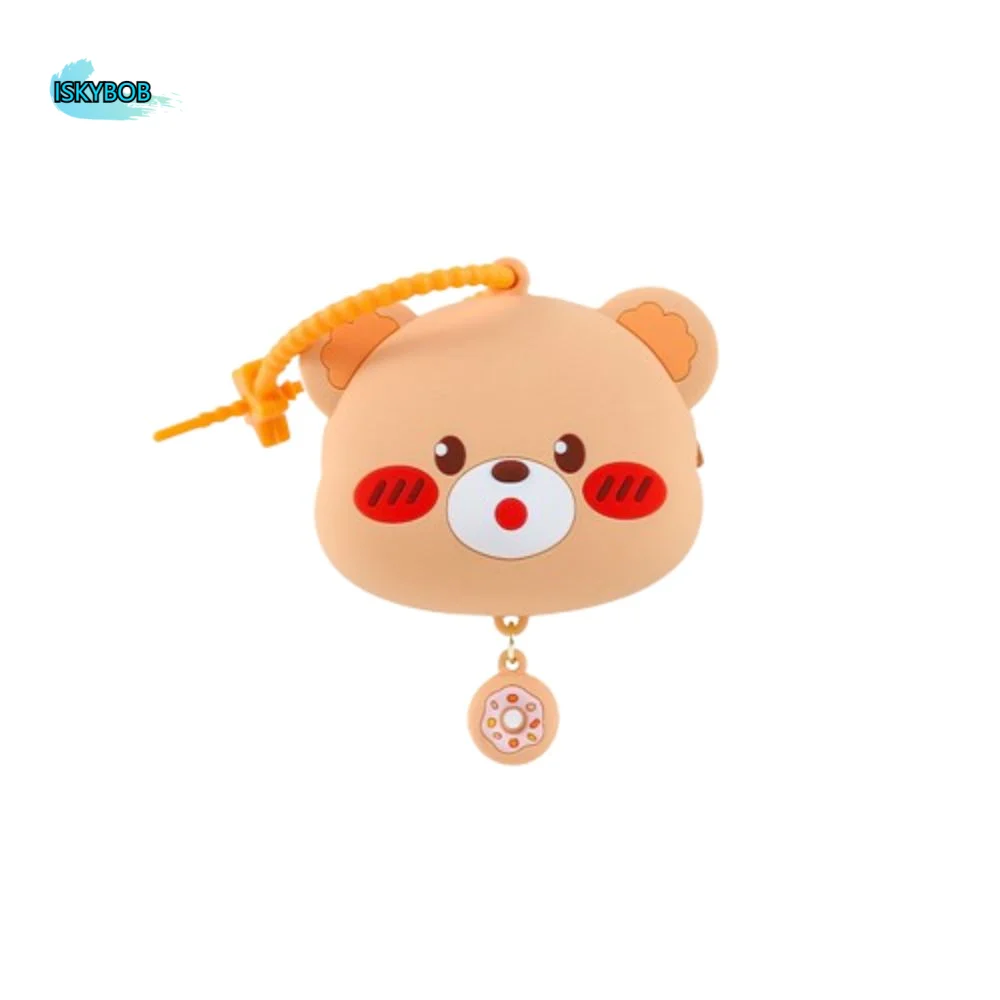 

Mini 3D Silicone Coin Wallet Anime Pendant Headphone Storage Bag Storage Red Panda Change Purse Kids Adults