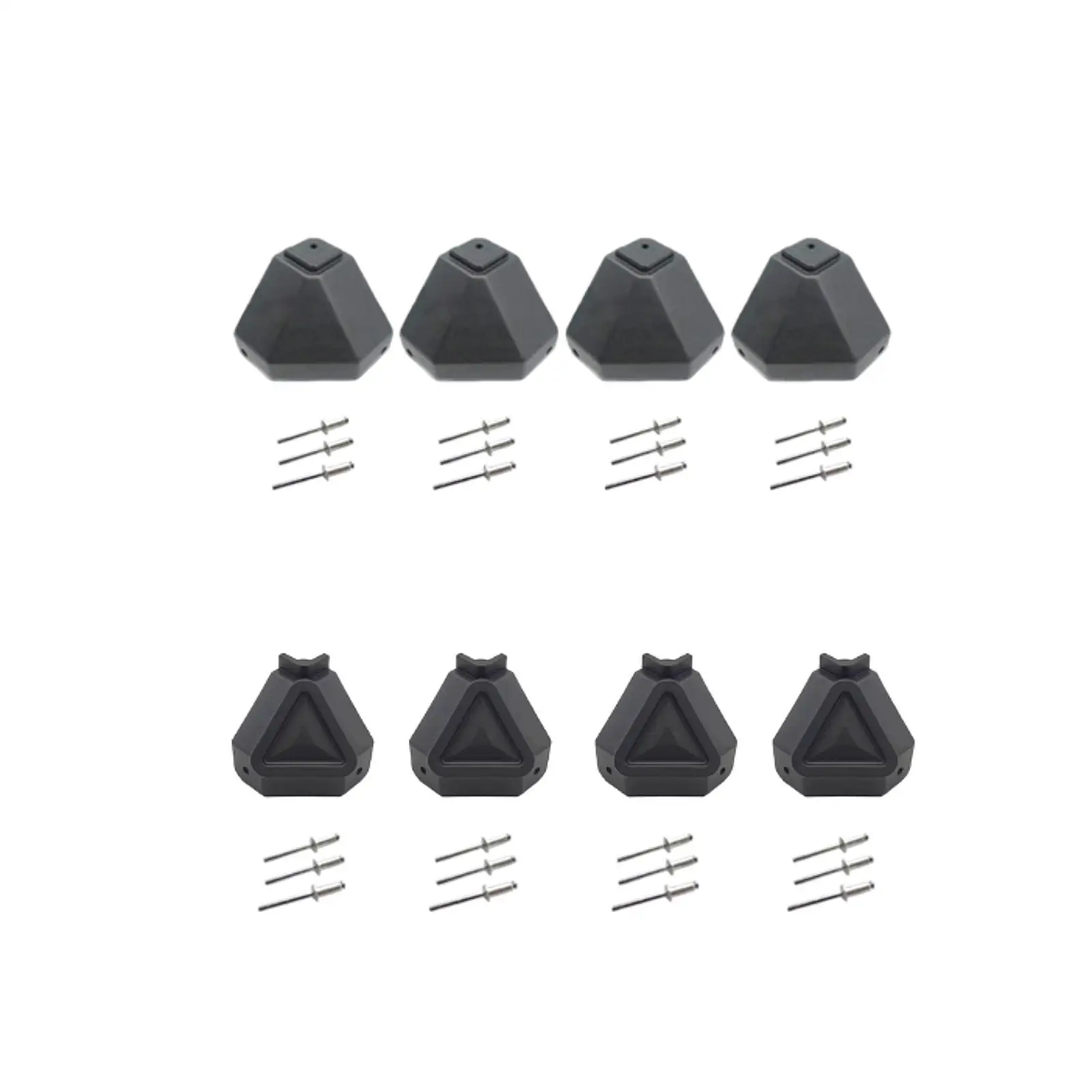 

4Pcs Motorcycle Rear Top Box Corner Protectors Hardware Motorbike Tail Box Corner Guard for Helmet Case Side Box Tail Box
