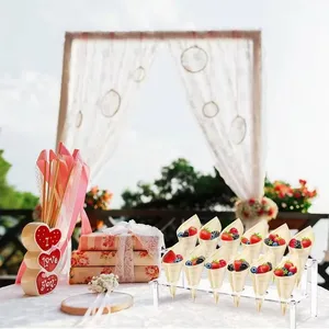 Acryl-Eisdessert-Unterstützungsfach, 12-Loch-Waffelkegel-Displayständer, Lagerregal, Hochzeitsfeierbuffet, Lebensmittelkochwerkzeuge 6 Hauptverkauf Acrylunterstützung für Eiscreme - №4