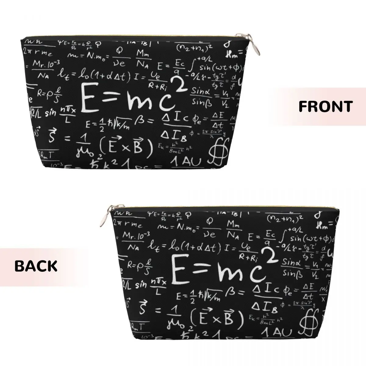 Custom Physics Equations Toiletry Bag Women Geek Science Math Cosmetic Makeup Organizer Lady Beauty Storage Dopp Kit Box