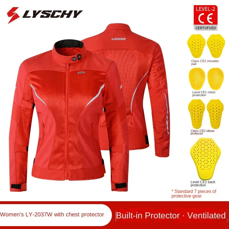 Motorcycle Jacket Woman Summertime Breathable Crash-proof Wear-resistant Motorcycle Travel The Four Seasons Ventilate Jacket