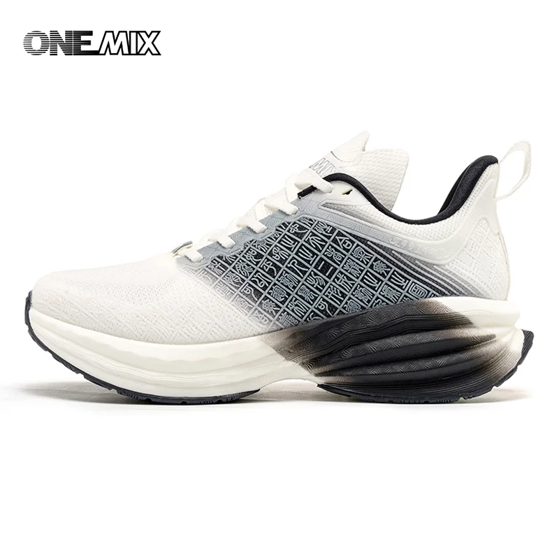 ONEMIX Chinese Sports Shoes New Shock-absorbent Men Running Shoes Non-slip Breathable Lightweight Outdoor Women Sneaker